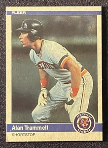 Alan Trammell 1984 MLB Detroit Tigers HOF Shortstop Baseball Card Fleer #91 - Picture 1 of 2