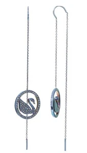 BNWB Swarovski Pop Swan Drop Dangle Pierced Earrings Limited Edition - Picture 1 of 2