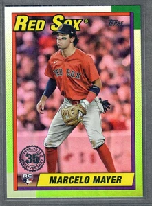 Actualización Topps 2025 Marcelo Mayer novato 1990 Topps lámina rosa #U90-9 Red Sox RC SP - Imagen 1 de 2