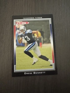 2006 Topps Total Black /50 #110 DREW BENNETT Football Card RARE 50/50 Bookend - Picture 1 of 4