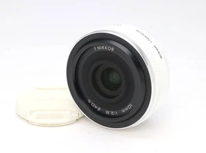 Nikon 1 NIKKOR 10mm f/2.8 White Lens w/ Front Cap Used Good Condition Japan - Picture 1 of 4