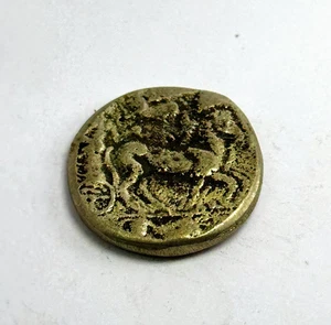 Graded Celtic Aedui Tribe 100BC-50BC Ancient Bronze Coin Gallian Horse Genuine - Bild 1 von 4