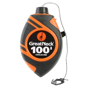 GreatNeck 74601 6 To 1 Chalk Reel, Retractable Chalk Line and Chalk Refill Bo... - Picture 1 of 8