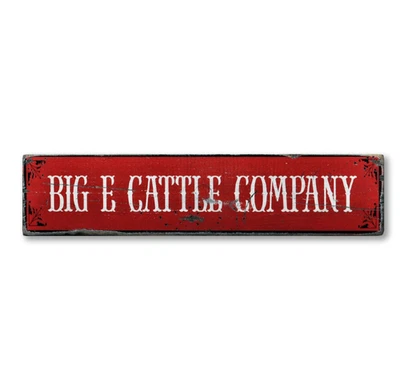 Custom Cattle Company Sign - Rustic Hand Made Distressed Wood - Image 1 of 3
