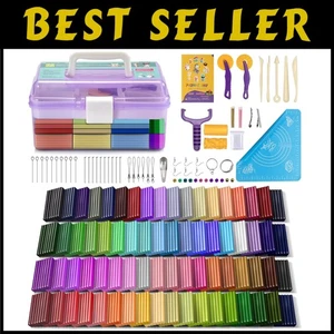 72-Color Polymer Clay Set with Tools - Picture 1 of 8