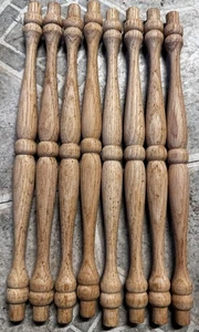 "8 nuevos husillos de madera torneados de roble macizo de 11"" de largo artesanías, decoración del hogar, muebles" - Imagen 1 de 4
