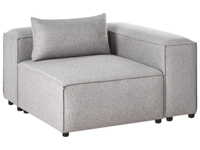 Divano angolare a 1 posto Modulo in ecopelle grigio Brande - Immagine 1 di 4