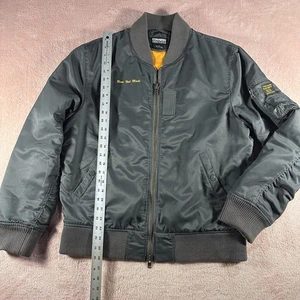 Converse Undefeated Herren M Windbreaker Bomberjacke Born Not Made Schwarz Freizeit - Bild 1 von 8