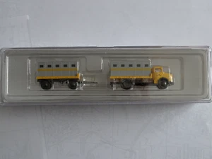 Brekina H0 010546, MB L322 Lastzug, Plattformaufbau, DP Serie 17,  NEU, OVP - Bild 1 von 6