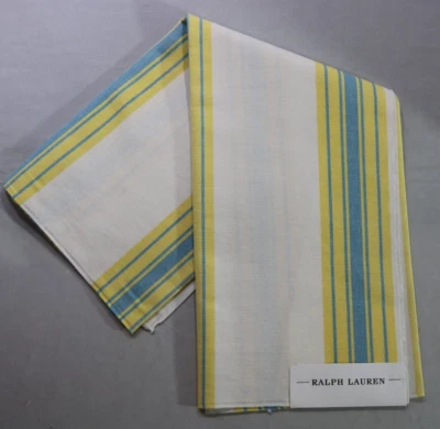 Ralph Lauren 24"x26" Fabric Remnant  "Saline Stripe" Color Sunshine India - Image 1 of 4