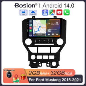 Unidad principal GPS estéreo radio coche 9" Android 14 CarPlay para Ford Mustang 2015-2021 - Imagen 1 de 21