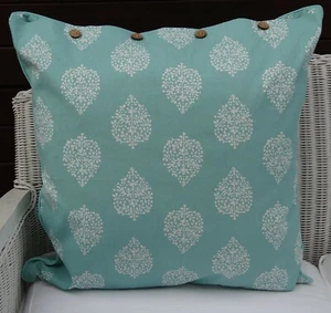 PATTERNED CUSHION COVER 60 X 60 'AVALON - SEA GREEN' SCATTER THROW CUSHION COVER - Picture 1 of 8