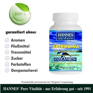 Spirulina Alge 60 Vegi-Kaps - Beste HANNES' Qualität - Bild 1 von 1