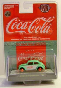 1953 '53 VOLKSWAGEN BEETLE BUG CHASE CAR GREEN COCA-COLA COKE M2 MACHINES 2019 - Picture 1 of 4
