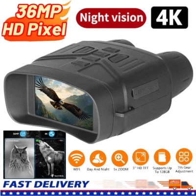 NV4000 4K Night Vision Telescope Infrared Binocular IR 5x Digital Zoom Hunting - Image 1 of 4