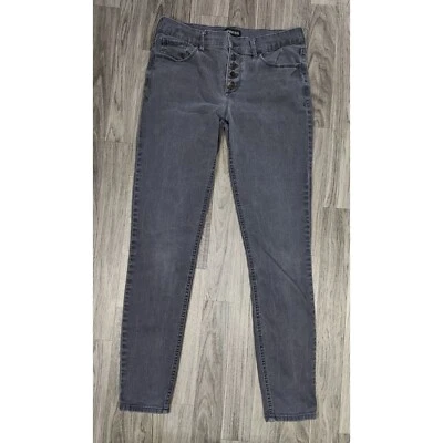 Express Womens Size 2 Regular Skinny Mid Rise Grey Denim Jeans Leggings - Image 1 of 4