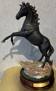 BESWICK HORSE DOWNLAND CANCARA EL SEMENTAL TRAKEHNER NEGRO No. A234 PERFECTO - Imagen 1 de 11