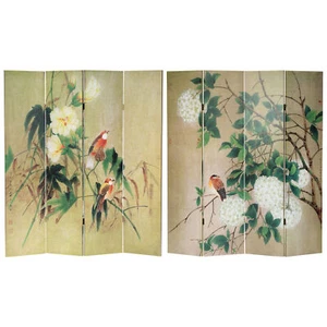6 ft. Tall Double Sided Birds in the Trees Canvas Room Divider - Picture 1 of 3