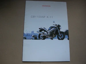 HONDA UK Ltd CB1100SF X11 12 page Sales Brochure June 2000. No. MC-A 00 02 00 - Picture 1 of 8