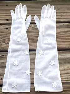Wear Right 6.5 elbow length opera gloves sheer wedding costume formal dressy - Picture 1 of 4