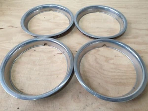 Alfa Romeo Spider Wheel Chrome Trim Rings Set Of 4, Original, Graduate 14" - Picture 1 of 9