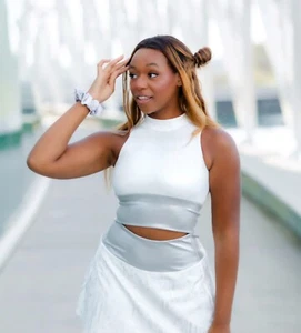 NWT Crowned Athletics Galactic Gals Rebel Princess Long Sports Bra XXXL 3X Large - Picture 1 of 7