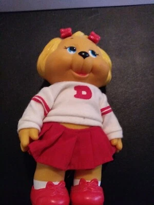 Plastic Figure Girl Dog Cheerleader Letter D Red Bows Toy Animal Cheerleader - Image 1 of 4