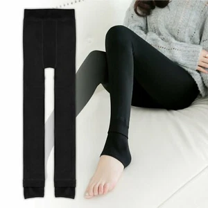 Women Fleece Winter Leggings Warm Fleece Skinny Slim Thermal Stretchy Pants - Picture 1 of 10
