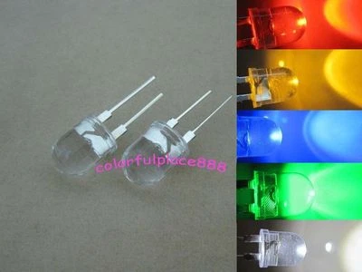 10mm 0.5W Red Yellow Blue Green Warm White LED Diodes High Power Large Chip Leds - Image 1 of 2