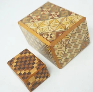 Japanese Wooden Riddle Box Himitsu Bako Original from Kyoto Japan  0417D2 - Picture 1 of 8