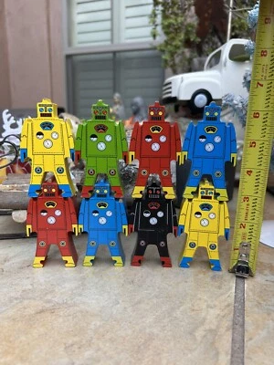 Lote de 8 robots apilables de madera Shylling juego creativo educativo Foto 1 de 4
