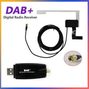 DAB+ Antenna With USB Adapter Receiver Box Dongle For Android Car Stereo Player - Picture 1 of 9