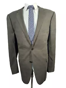 THEORY Mens Brown GLEN-CHECK Wool Stretch Suit Sport Coat Blazer Jacket 46L - Picture 1 of 9