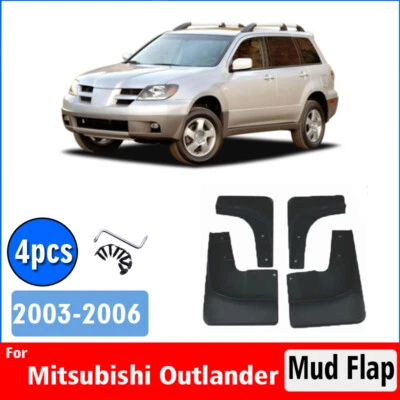 Mud Flaps Splash Guards Fender For Mitsubishi Outlander 03- 4Pcs Side Mud Guards - Image 1 of 4