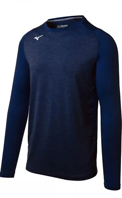 Camisa Mizuno Juvenil Alpha Elastizada Manga Larga Azul Marino Talla Mediana Foto 1 de 4