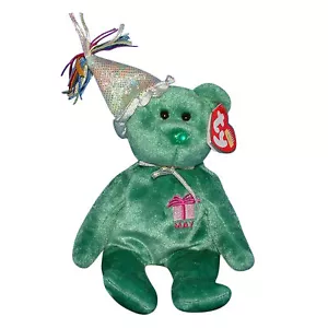 Ty Beanie Baby May - MWMT (Bär mit Hut 2003) Geburtstag - Bild 1 von 1