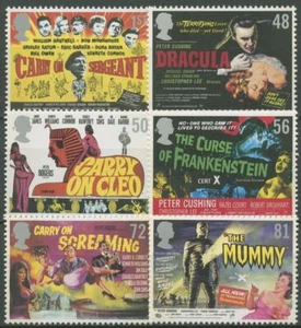 Reino Unido 2008 carteles de películas Drácula Frankenstein 2652/57 nuevos - Imagen 1 de 1