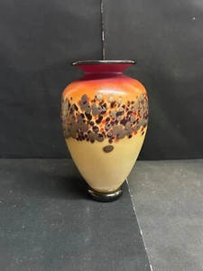 MICHAEL NOUROT ART GLASS VASE 21st Century, Height 8.5” NEW, Galary quality - Picture 1 of 11