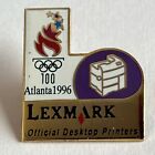 Lexmark Printers 1996 Atlanta Georgia Olympics USA Olympic Torch Lapel Hat Pin