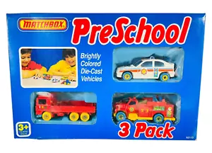 Matchbox PreSchool Three-Pack Vauxhall Volvo Tilt Utility Truck- Sealed Die Cast - Picture 1 of 3