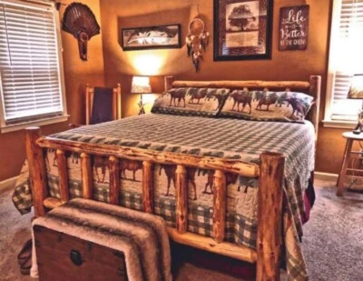 Rustic Log Bed ready to assemble! MOST SOLD on Ebay!   #1 Seller!  MOST SOLD!! - Image 1 of 4