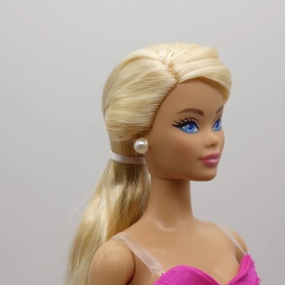 Barbie Fashion Royalty Doll Size Earrings Faux Pearl White 5mm Studs Handmade - Image 1 of 4