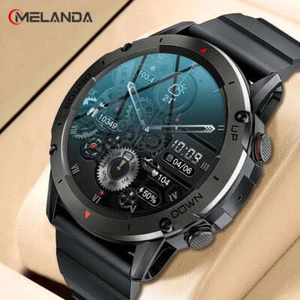 MELANDA 1.39 Inch HD Bluetooth Call Smart Watch Men IP68 Waterproof Sports Fitne - Picture 1 of 8