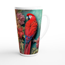 Vintage Papageien Kaffeebecher Romantik Keramik 443ml 15cm