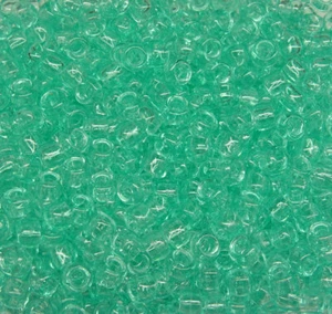 9x6mm Pony Beads Green Aqua color 500pc Made in the USA kids party crafts - Picture 1 of 1