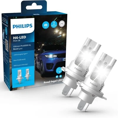 Philips Ultinon Pro6000 H4 LED Boost Gen2 - Fari Auto Luce Potente - Immagine 1 di 2