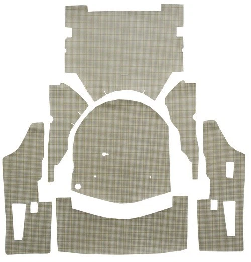 Ford Skyliner 1957-1958 retráctil techo rígido polar alfombrilla de maletero sin tablas 7 piezas Foto 1 de 1