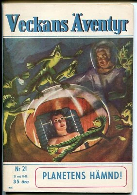 Veckans Aventyr Vol. 7 #21 1946-Sueco-Cómics-Historias pulp-Batman-Superman-En muy buen estado Foto 1 de 2