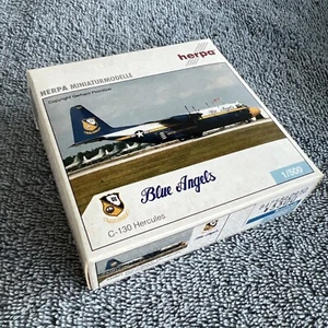 Blue Angels C-130 Hercules Diecast 1/500 Airplane Herpa Model Aviation Navy - Picture 1 of 19