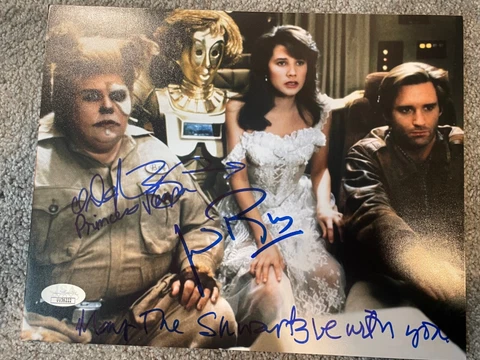 Joan Rivers + Daphne Zuniga Spaceballs signed JSA COA 8x10 Mel brooks Star Wars Cover